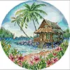 Island-14CT Stamped Cross Stitch 37*37cm/14.57*14.57in