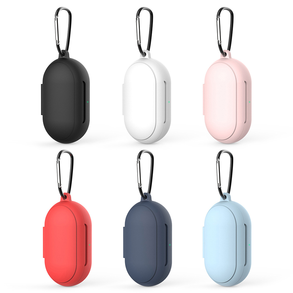 

Silicone Case for Samsung Galaxy Buds Plus Protective Cover with Keychain, White, 501 Original