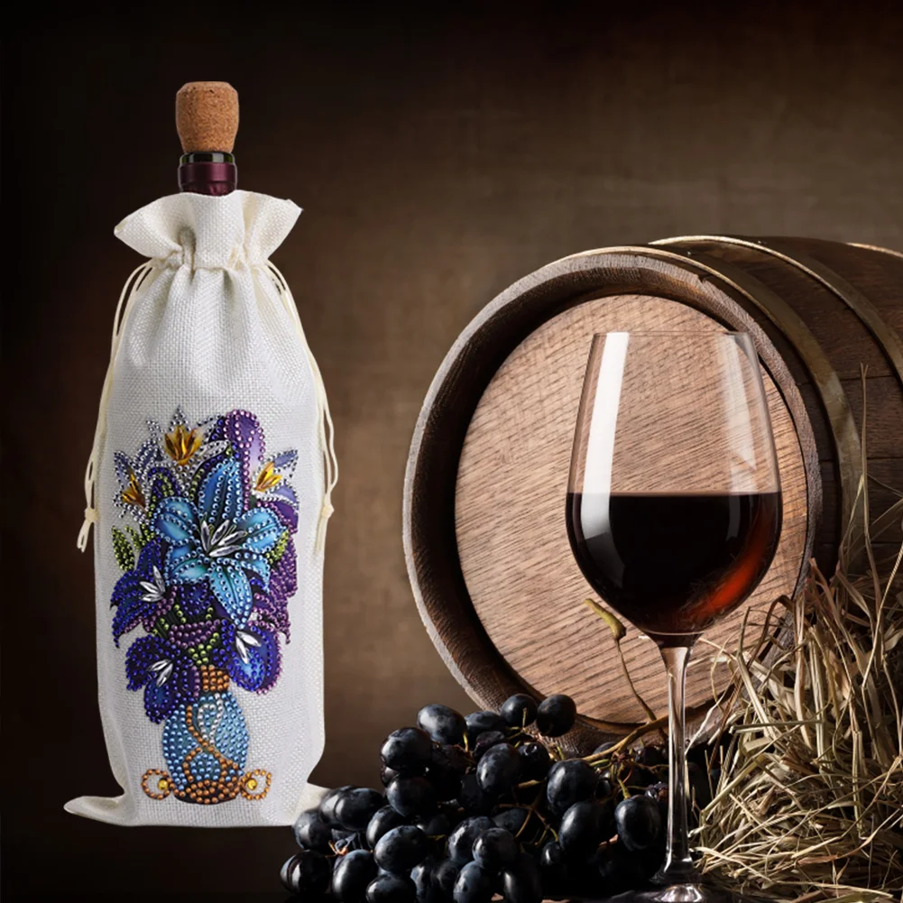 DIY Vase Diamond Painting Wine Bags Creative Diamond Art Liquor Bottle Covers