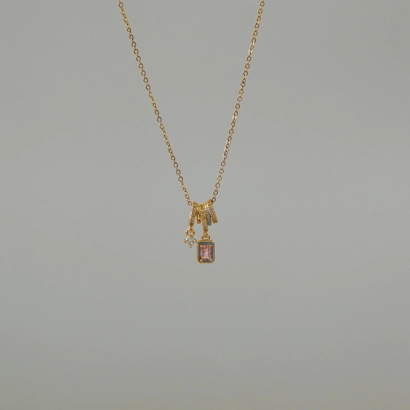 Sweet Commute Sunflower Heart Shape 304 Stainless Steel Zircon 16K Gold Plated 18K Gold Plated Stainless Steel Necklaces