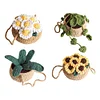 4Pcs Potted Plants Crochet Kit DIY Crochet Starter Kit Crochet Set for Beginners