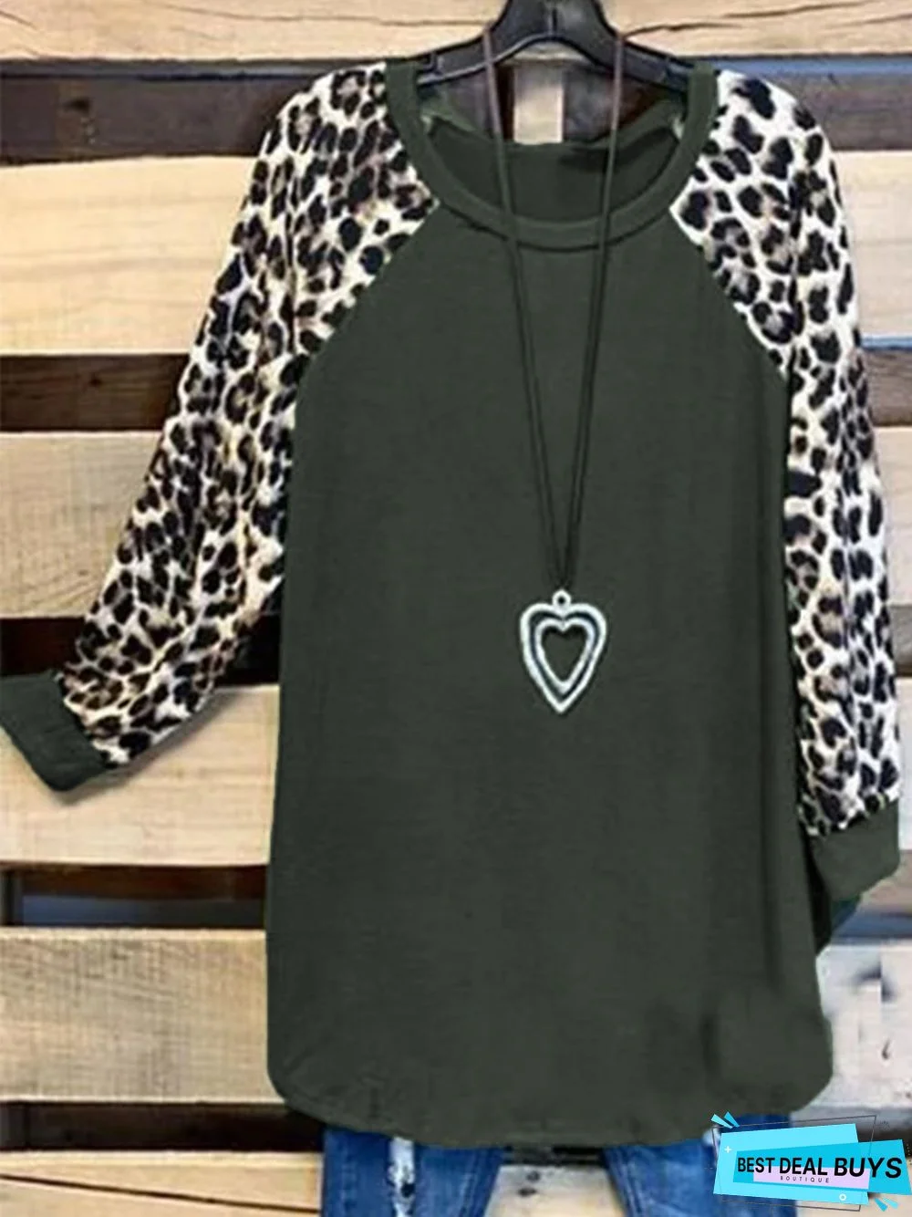 Color-Block Casual Round Neck Sweatshirt