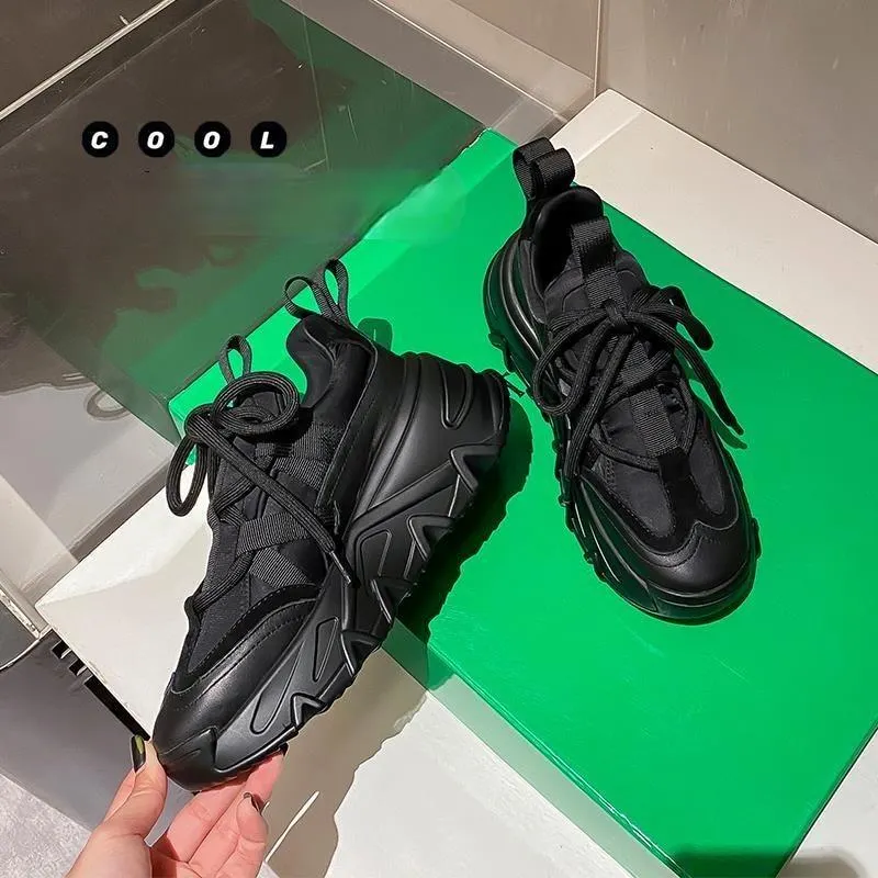 Women Sneakers Flat Platform Shoes 2021 Height Increasing PU Leather Fashion Casual Shoes Breathable Thick Bottom Ladies Shoes