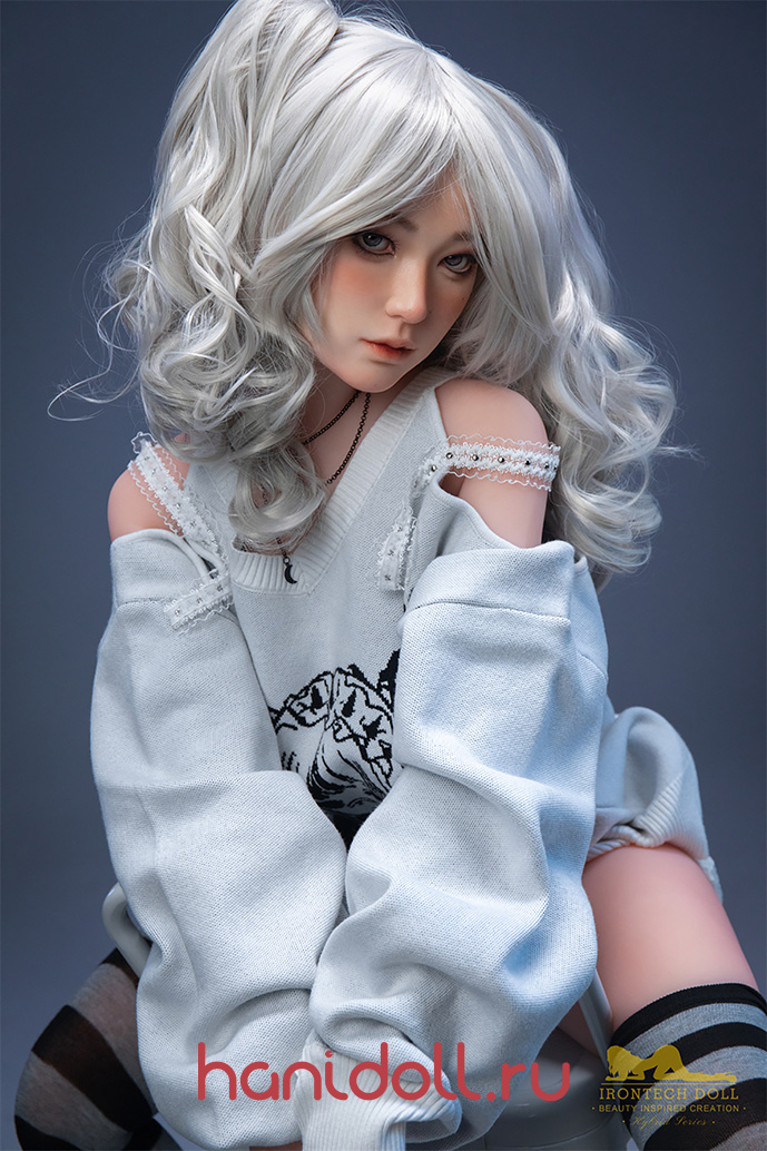 Irontech Doll 154см реалистичная кукла с тонкой фигурой силиконовая голова TPE тело белые косы H4277