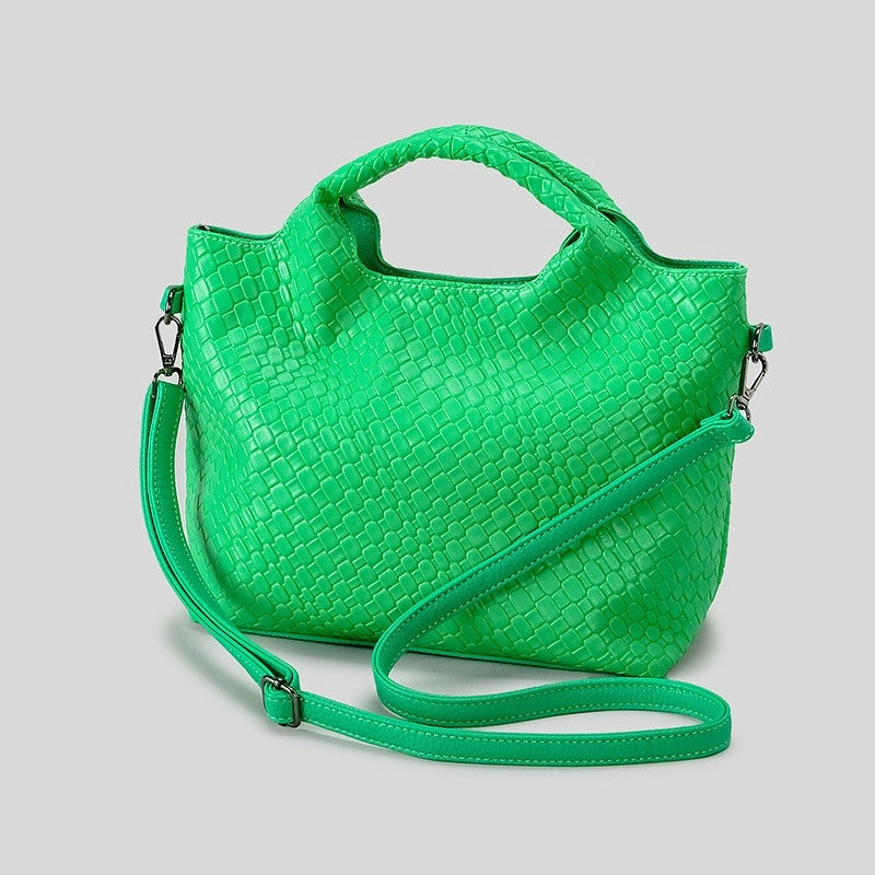 Women’s Medium Pu Leather Solid Color Vacation Classic Style Printing (Printing) Square Zipper Handbag