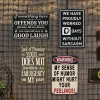 4pcs - We Have Proudly Worked - Vintage Metal Signs(8*12Inch/12*16Inch) - Warning