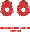 AMK Anodized Aluminum Portal Axle Housing Set Red Brass Weights for 1/10 RC Crawler TRX4 Axles Upgrade Parts(6-in-1 Brass Counter Weight)