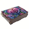 (US Local)Diamond Painting Storage Box DIY 5D Diamond Painting Jewelry Box (Rose)