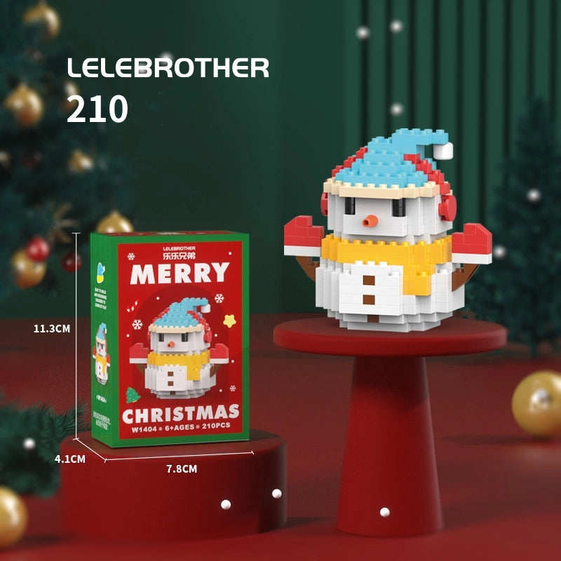 Compatible With Small Particles Christmas Building Blocks Suit Children Assembled Christmas Tree Toys Santa Claus