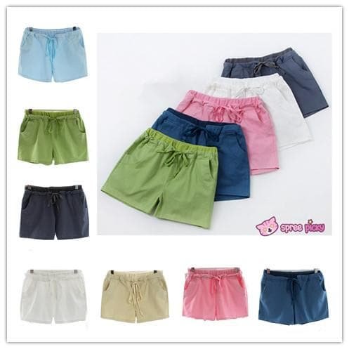[S-4XL] 7 Colors Mori Girl Cotton & Linen Shorts SP151791