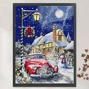 Joy Sunday】Christmas moon night Full 14CT Pre-stamped