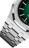 Silver 904L Steel Smoked Green Dial - Watch - 39mm