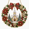 DIY Pearl Diamond Painting Religious Christmas Hanging Ornament Double-Sided Printed Pendant Diamond Art Christian Home Decor Gift