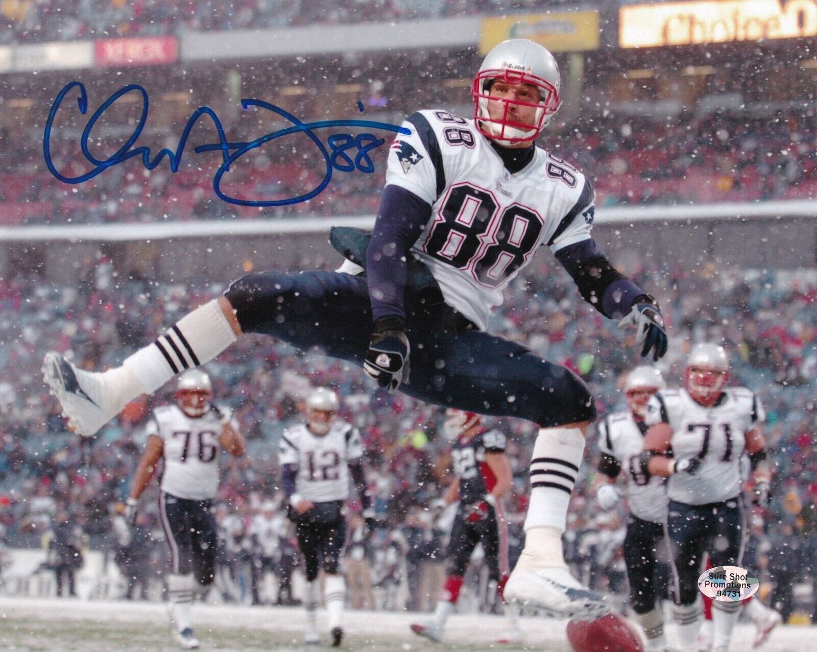 CHRISTIAN FAURIA NEW ENGLAND PATRIOTS ACTION SIGNED 8x10