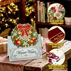 6Pcs DIY Pearl Diamond Painting Christmas Cards, 3D Greeting Card Craft Kits with Resin Pearls, Handmade Holiday Cards for Adults, Christmas Gifts & Decorations