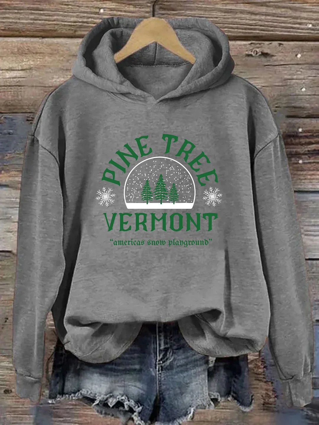 Pine Tree Vermont Christmas Hoodie
