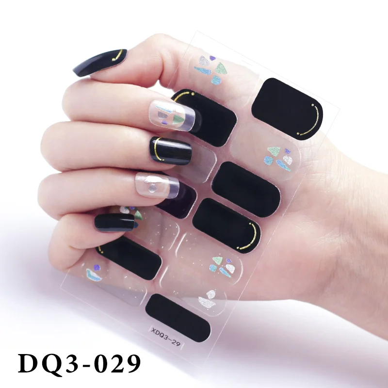 Churchf Nail Stickers Fashion Design Nail Polish Stickers Full Cover Nail Decorations for Manicure Self Adhesive Decals for Nails-Nail Inspo