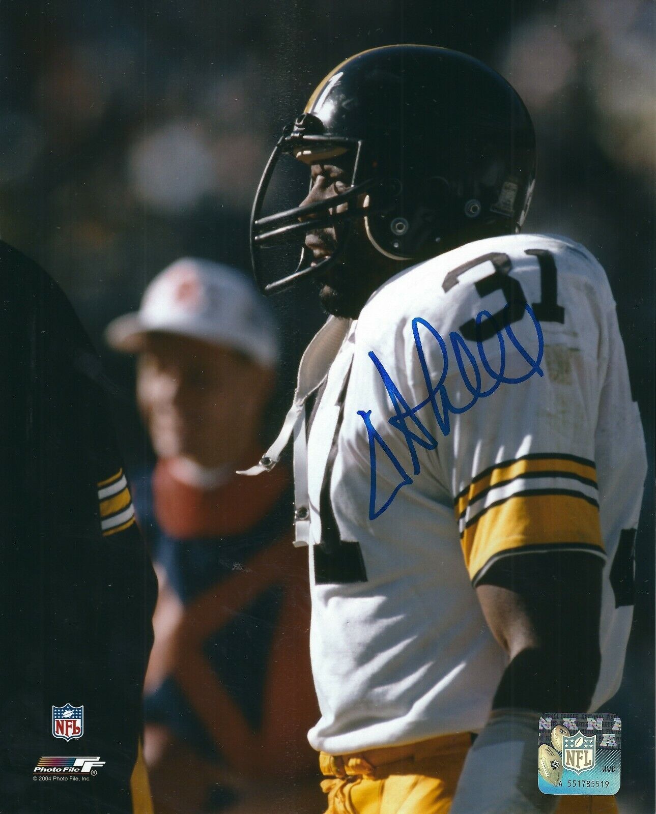 Signed 8x10 DONNIE SHELL Pittsburgh Steelers Autographed Photo Poster painting w/ Show Ticket