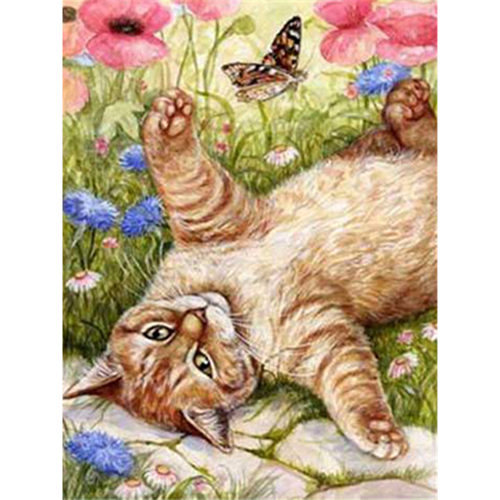 

Cat Butterfly - Square Drill Diamond Painting - 30*40CM, 501 Original