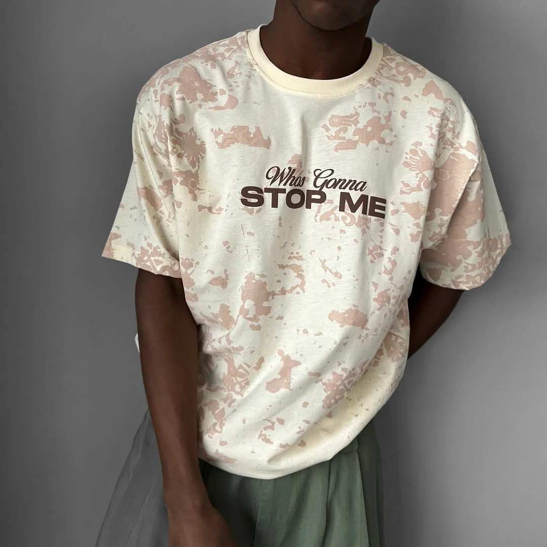 Casual Printed Lettering T-shirt