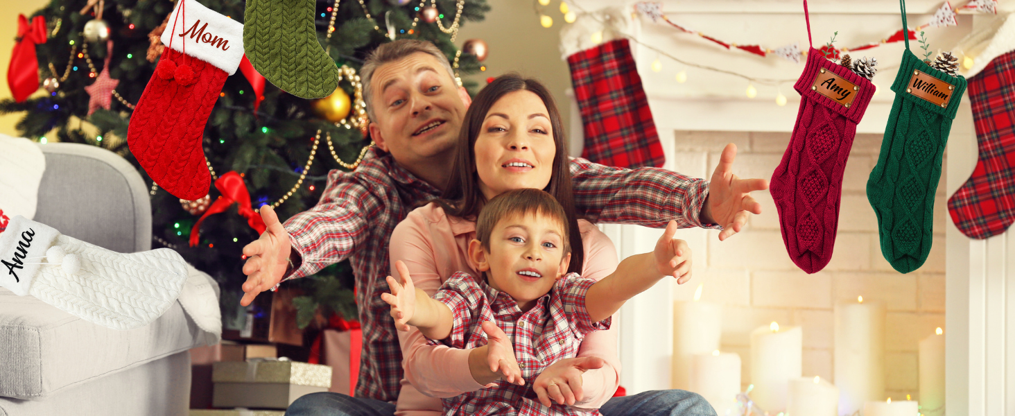 Personalized Christmas Stocking,Custom Name Family Christmas Stocking