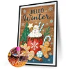 Hello winter - peinture diamant perceuse ronde - 20*30cm