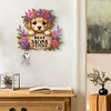 Wooden Special Shape Dog 2 Hooks Diamond Painting Hook Rail for Wall Cabinet