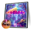 Parapluie Coloré Dans La Forêt-Perceuse Ronde Peinture Diamant-30 * 30CM