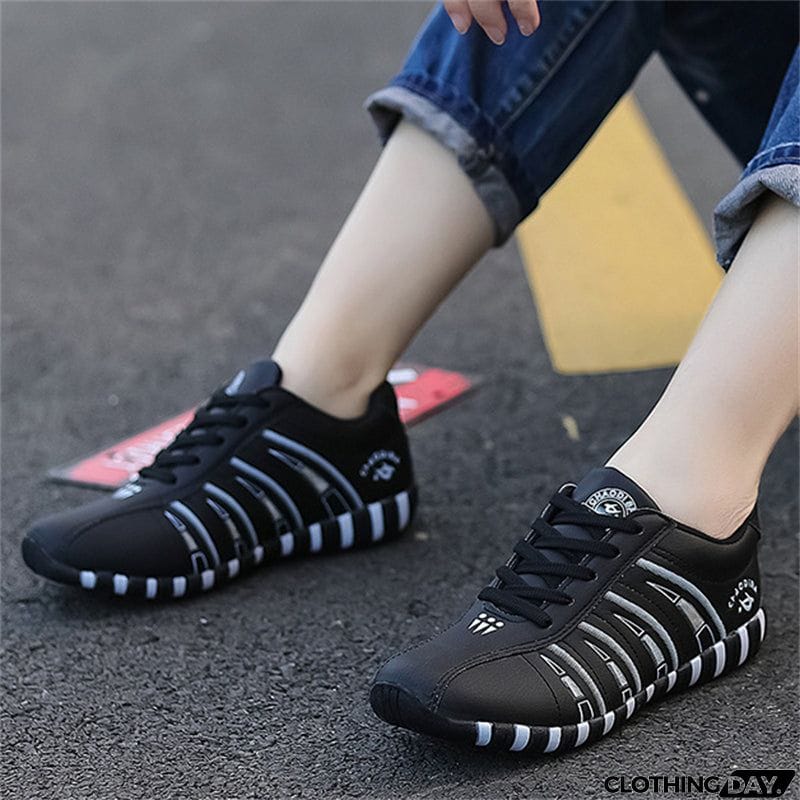 Women's Lightweight Flat Rubber Sole Lace Up Loafers for Walking
