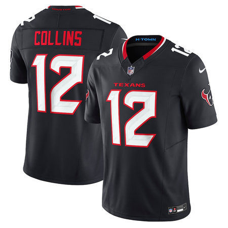 Youth Houston Texans #12 Nico Collins Nike Navy Team Vapor F.U.S.E. Limited Jersey