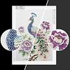 Diamond Painting-DIY Sparkling Special Shaped Pearl Drill Peacocks and Peonies(30x40cm)