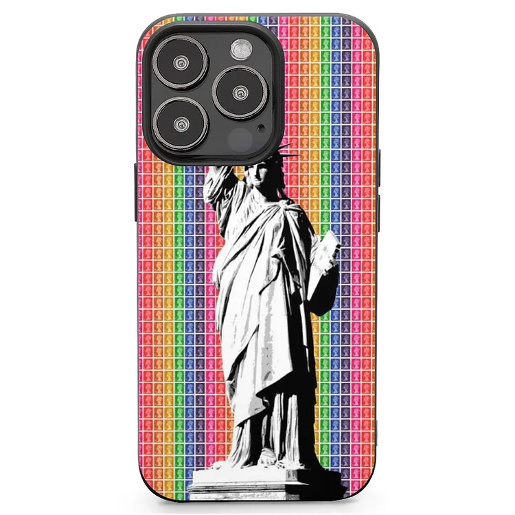 Rainbow Liberty Mobile Phone Case Shell For IPhone 13 and iPhone14 Pro Max and IPhone 15 Plus Case - Heather Prints Shirts