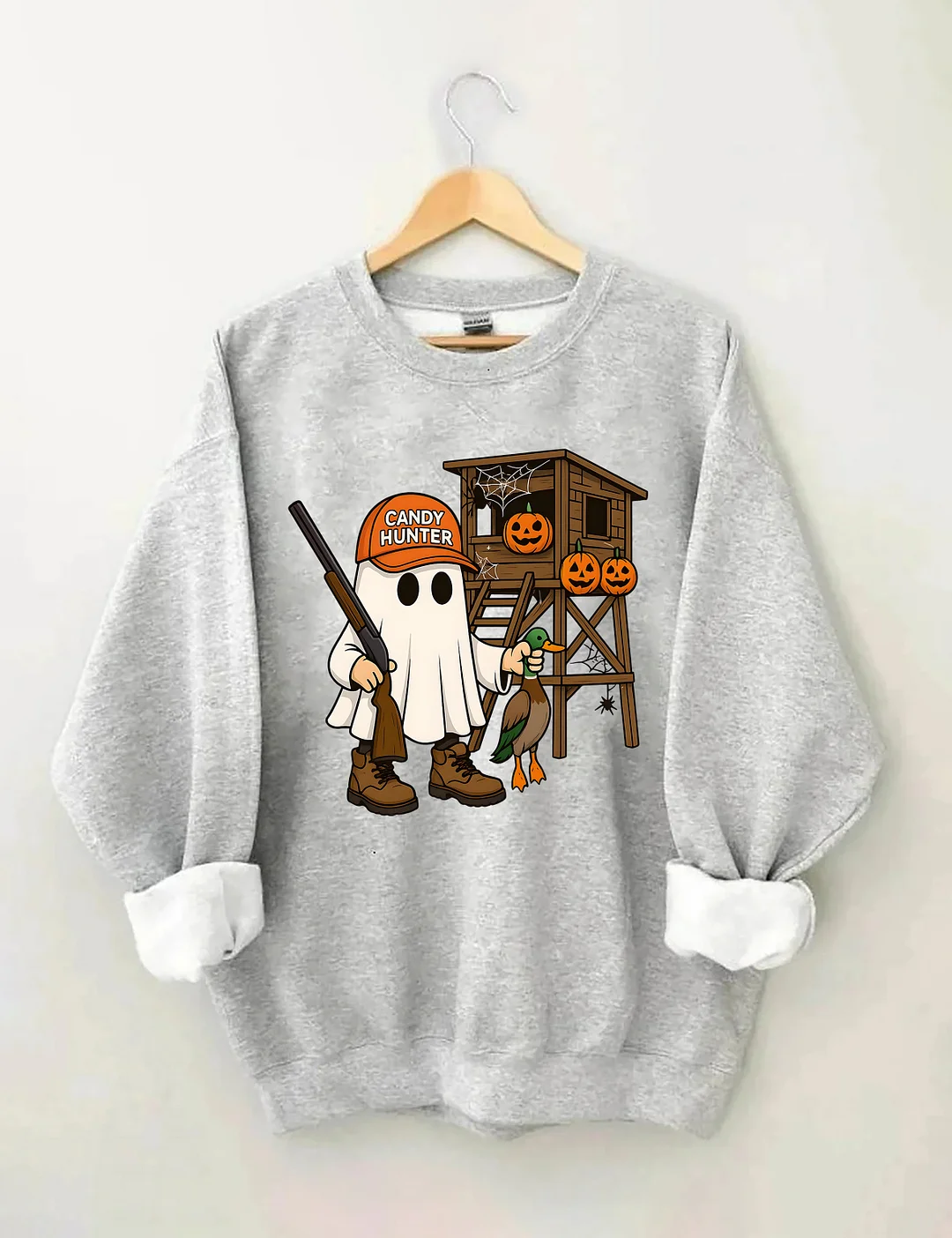 Candy Hunter Ghost with Duck Sweatshirt