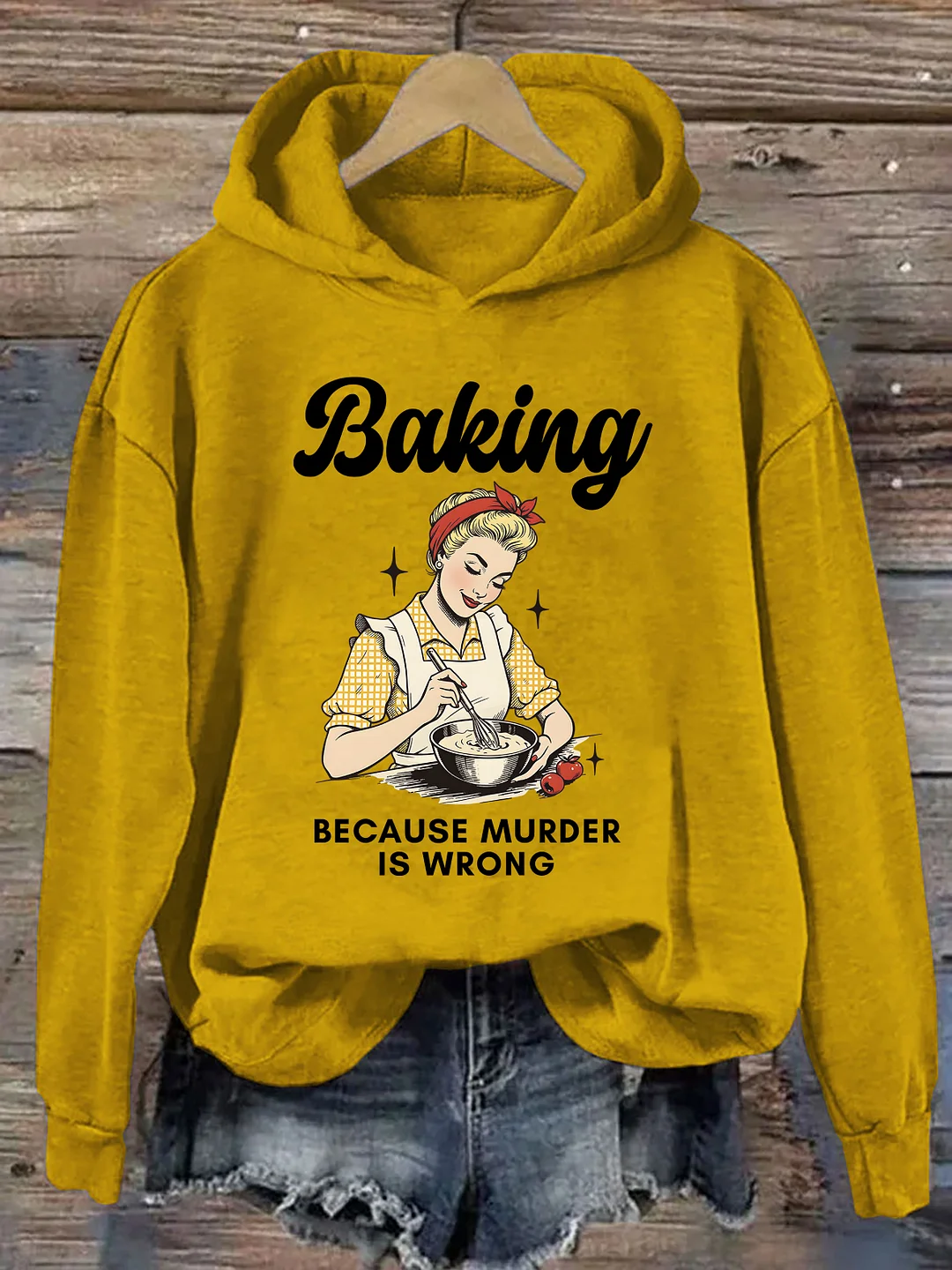 Baking Because Murder Is Wrong Hoodie