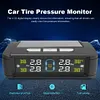 Tire Pressure Monitoring System with 4 Sensors USB/Solar TPMS for Car SUV Sedan