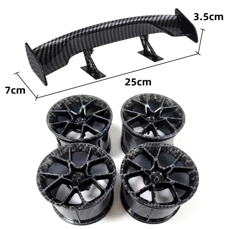 Carbon Fiber Accessories Tail Wheel Hub 23799 80279 Tyre 37383 73398 68577 MOC Compatible Lego Car Building Block Bricks