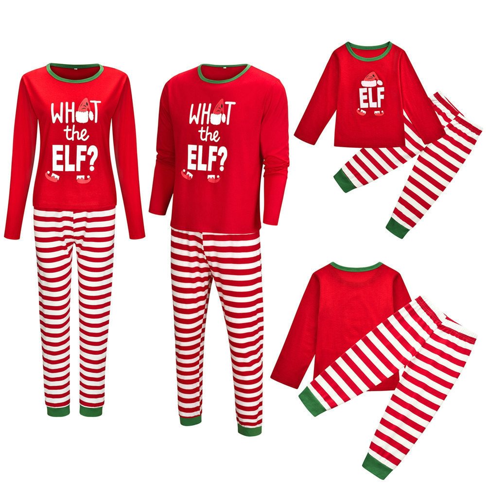 Christmas Family matching Pajamas Sets Santa Printed ELF for Dady Mom Baby Kids Gift 2020-Pajamasbuy