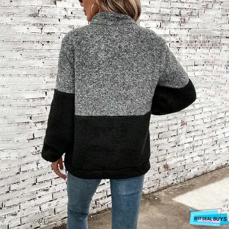 Colour Block Casual Sweatshirt