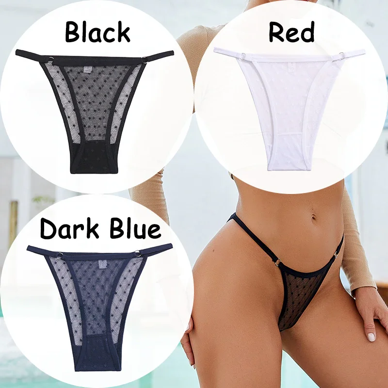 Billionm Panties Lace G-string Thong Women's Underwear Mesh Transparent Lingerie Low-Waist Female Briefs Soft Women's Underpants