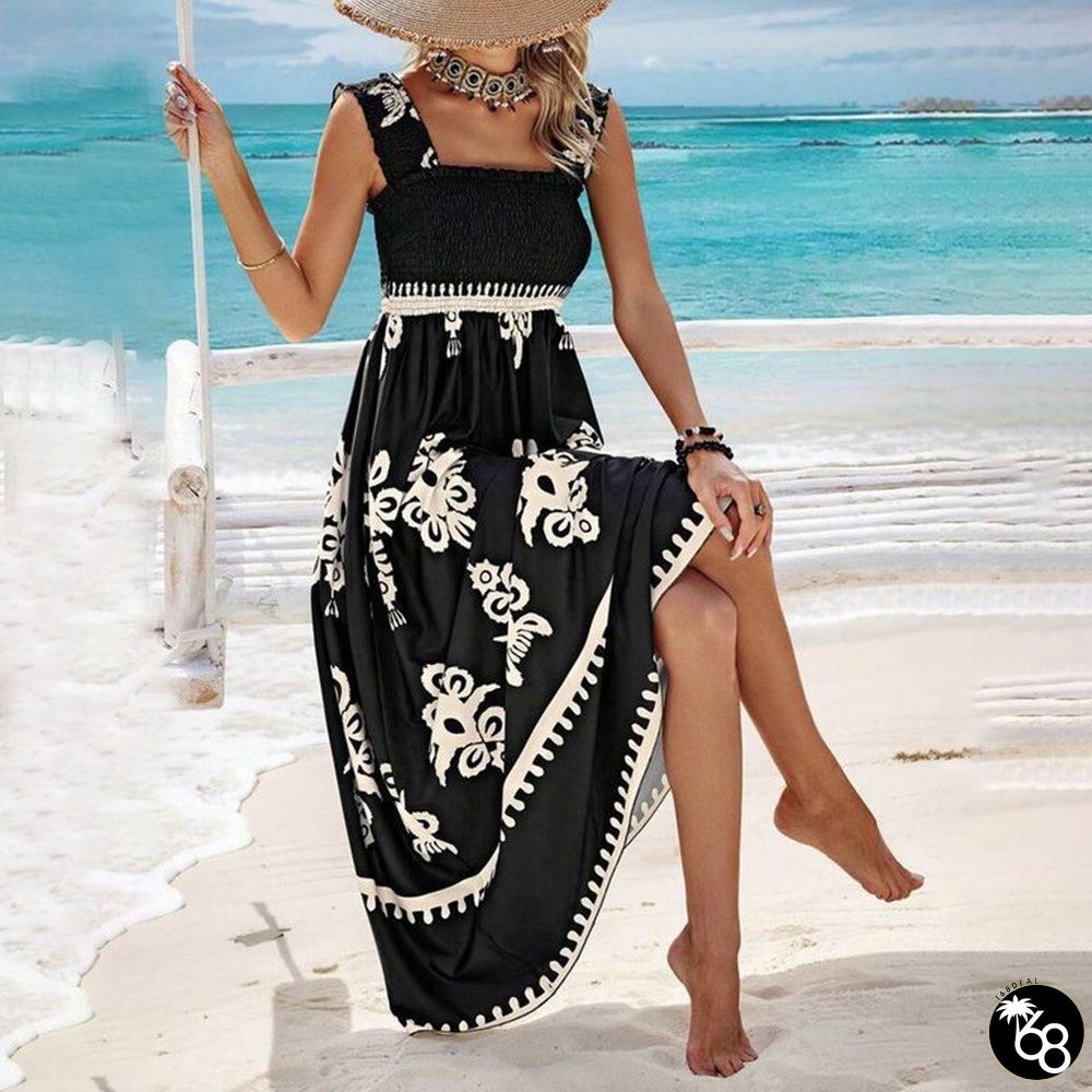 Cool Print Sleeveless Maxi Dress | 168DEAL