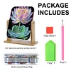 (US Local)DIY Lotus Diamond Painting Kit Rotatable Mirror w Diamond Painting Jewelry Box