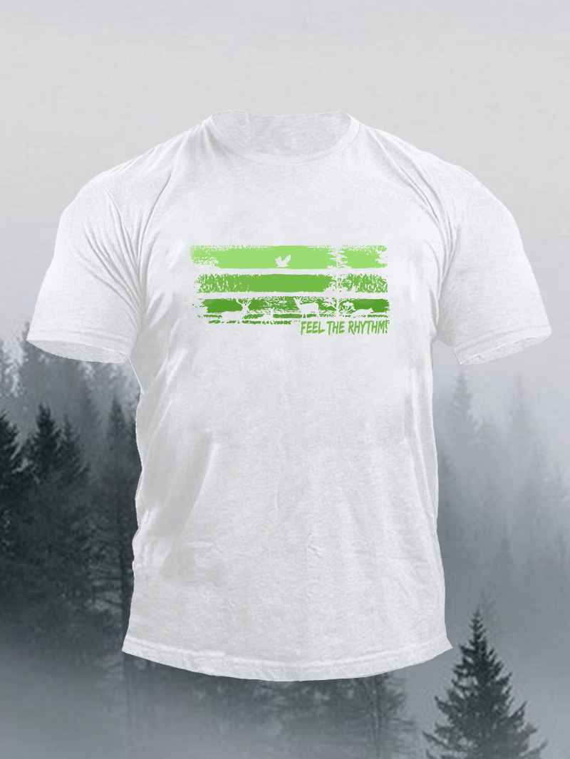Men's Forest Gradient Feeling Rhythm Short-Sleeved Shirt