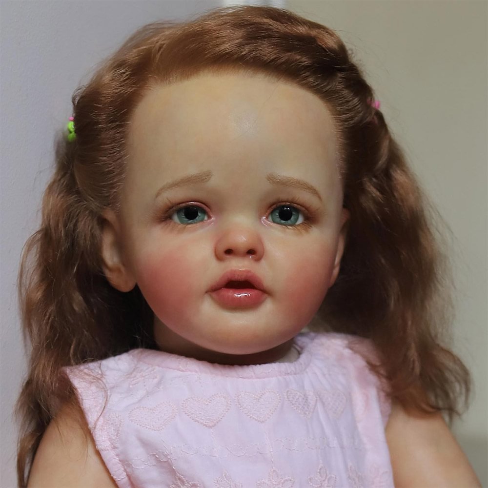 22'' Truly Lifelike Reborn Baby Girl Doll Named Eartha with Silicone Vinyl Body for Kids