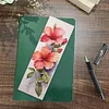 Watercolor Hibiscus-11CT Stamped Cross Stitch Bookmark 18*6cm(Double Sided)
