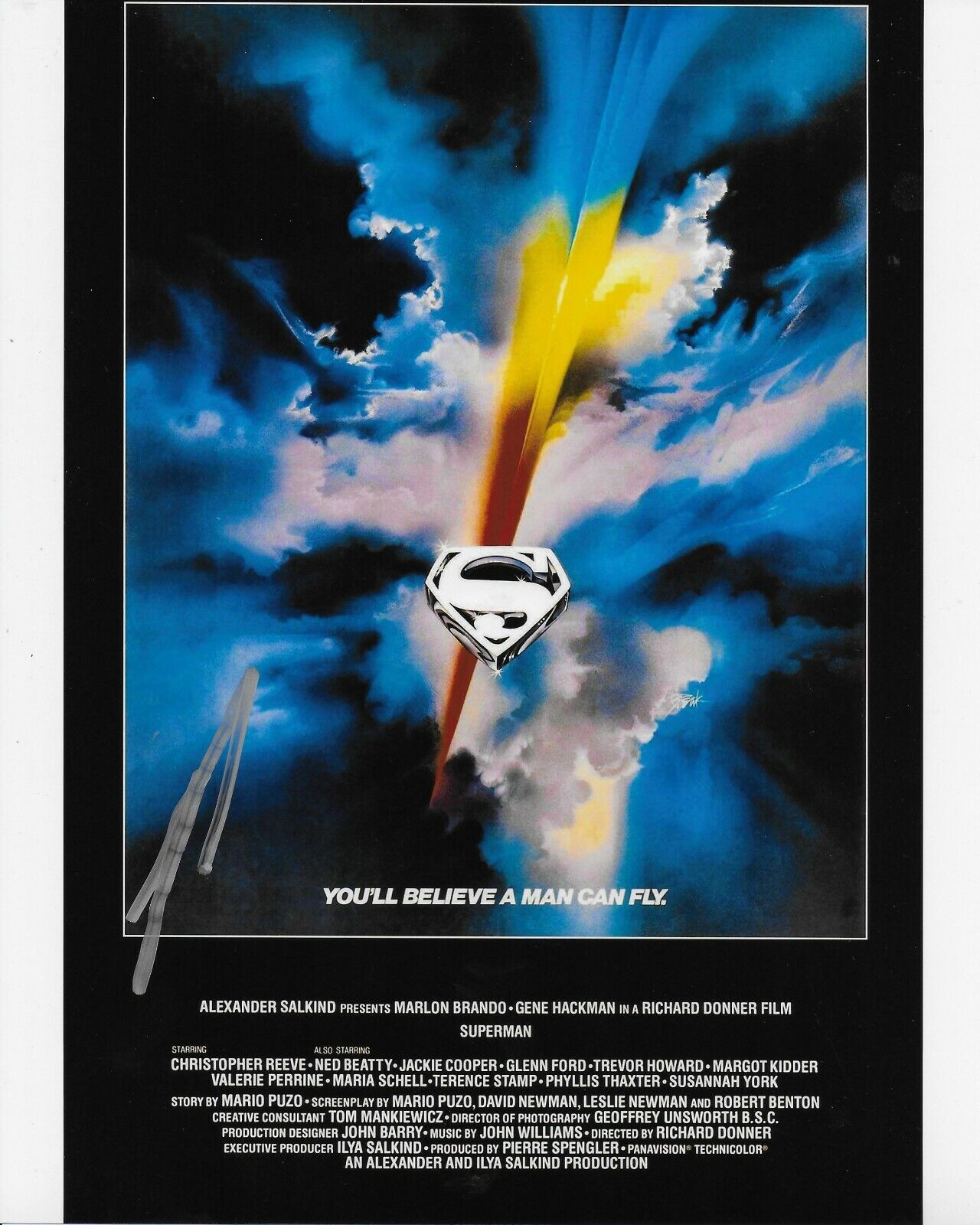 Ilya Salkind Superman Original Autographed 8x10 Photo Poster painting #2