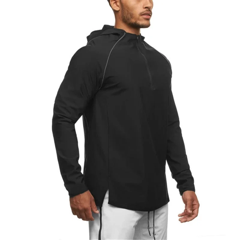 Men's Hooded Running Mountaineering Long Sleeve Sweatshirt