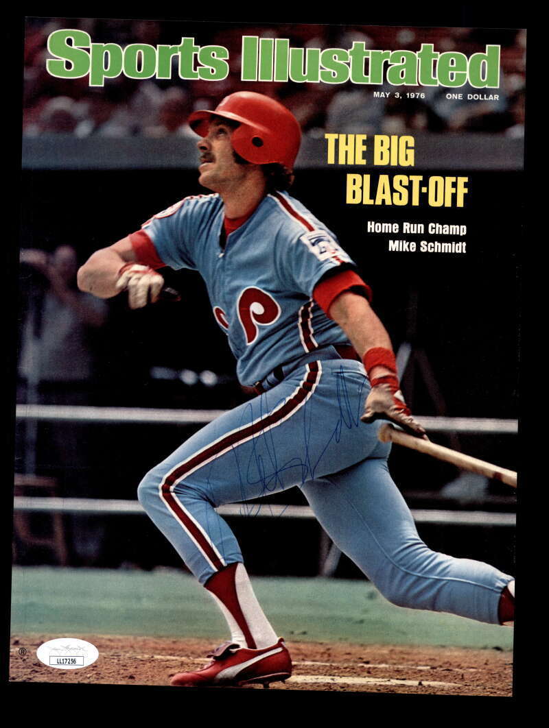 Mike Schmidt JSA Coa Signed 8x10 1976 SI Cover Photo Poster painting Autograph