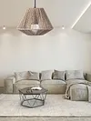 Woven Paper Rope Lamp Shade Simulation Rattan Light Shade for Living Room Hotel