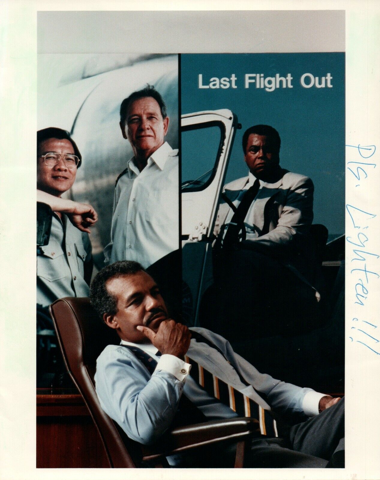 JAMES EARL JONES RICHARD CRENNA 8x10 Promo Press Photo Poster painting LAST FLIGHT OUT Movie