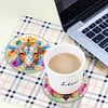[Upgrade]4Pcs Acrylic Special Shape Bull Head DIY Waterproof Diamond Painting Coaster